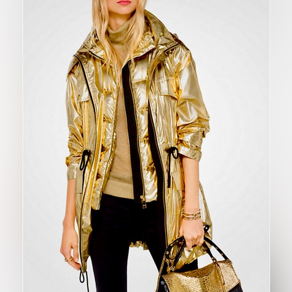 Michael Kors Jackets & Blazers - MICHAEL MICHAEL KORS Metallic Nylon Anorak Jacket